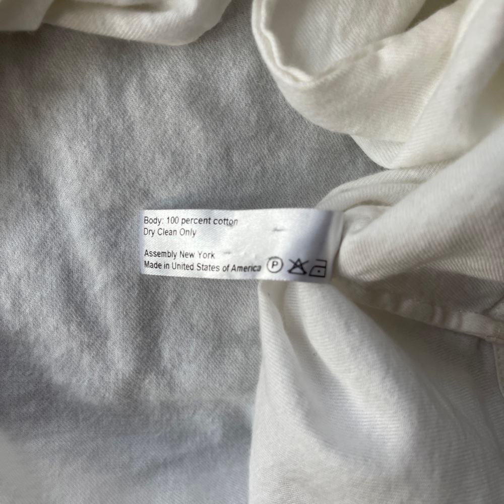 Assembly New York White Sheer short sleeved open front top - Picture 2 of 5
